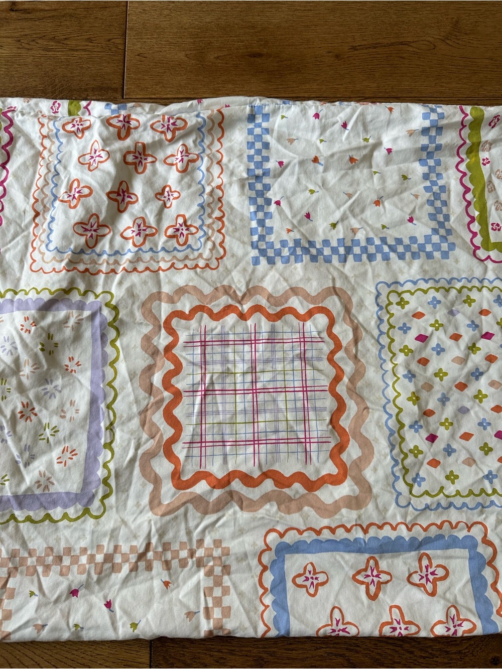 Brooklinen Queen Sheet Set Fun Colorful Floral Patchwork Print 100% Cotton - Picture 5 of 6
